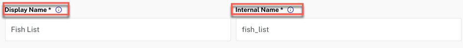 Internal Name vs Display Name